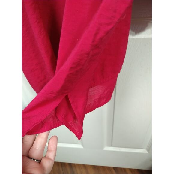 Catherines Woman 5X Pink Tunic Blouse 3/4 Sleeve Paisley Open Embroidery... - Picture 8 of 12